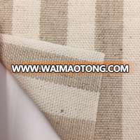 Indian sofa fabric material cotton linen woven knit price grid strip